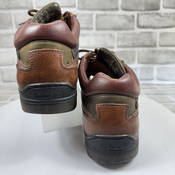 Timberland Men 13 M Burgundy Leather Vintage Moc Toe Gore-Tex Hiking Short Boot - Picture 6 of 12